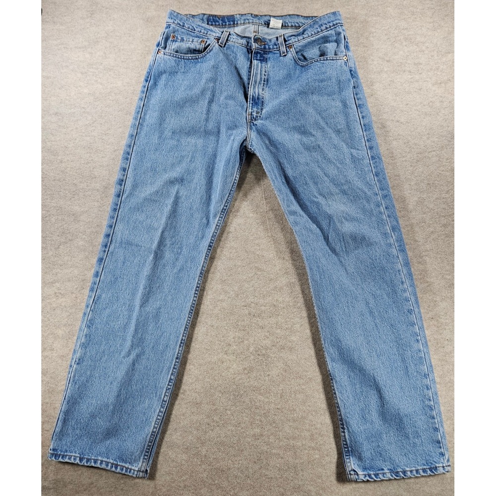 Vintage Levis 505 Jeans Mens 38x30 Made USA Light Wash Straight Leg 90s